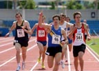 Nick Hooker (Leeds City AC) wins the senior 1500 metres, Northern Championships, Sport City, Manchester